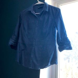 Blue denim button up